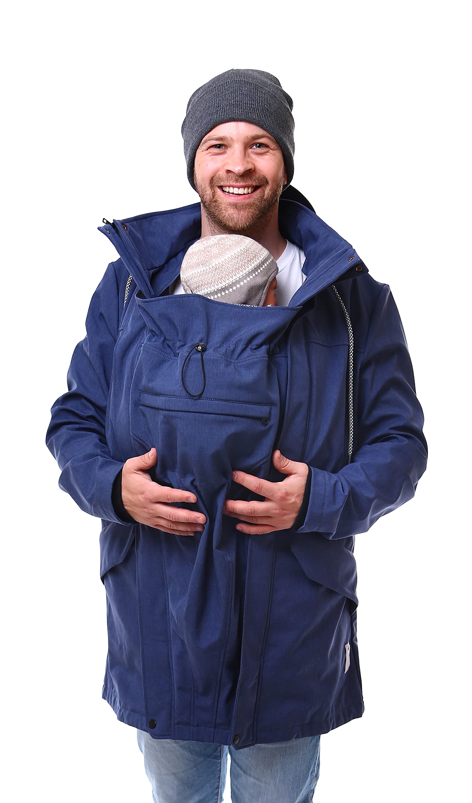 Viva la Mama - Männertragejacke aus Softshell zum Vorn- und Rückentragen PROTECTIS