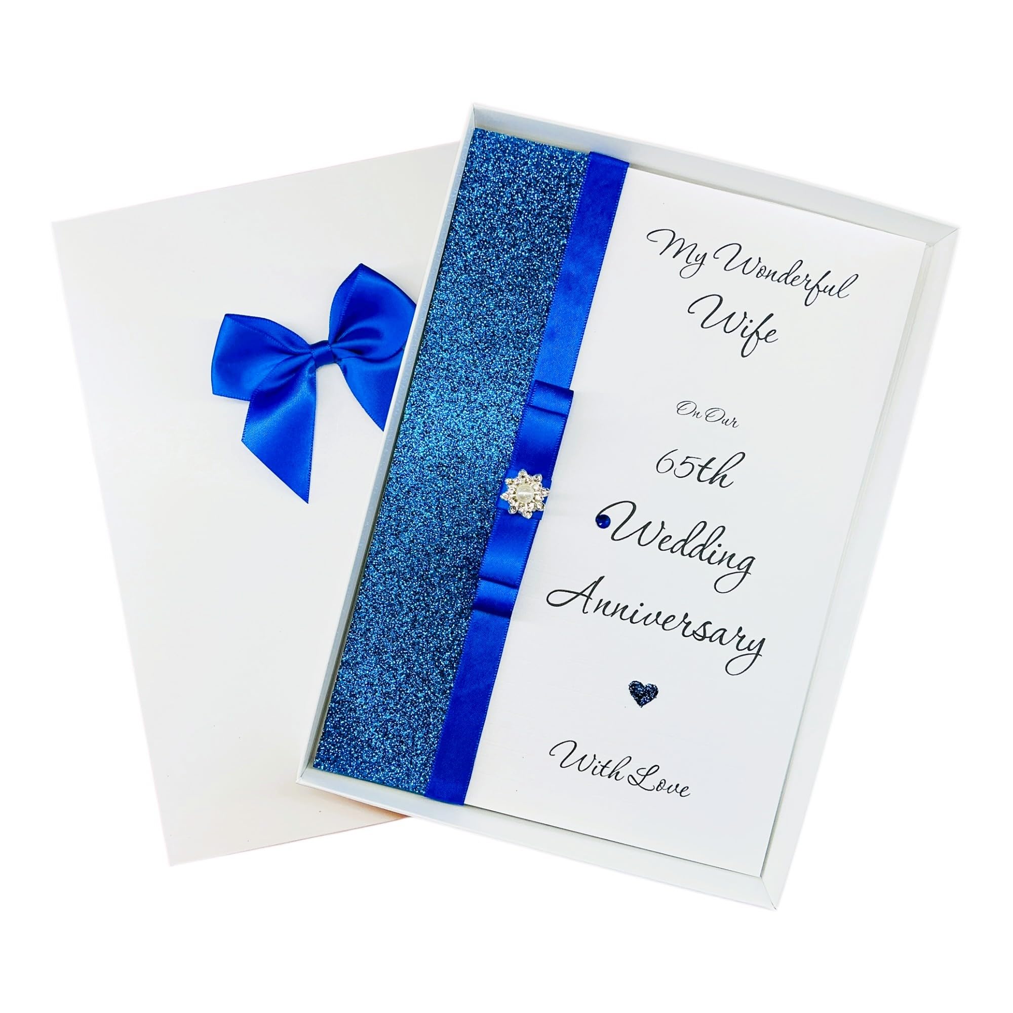 65th Wedding Anniversary Card Blue Sapphire 65 Years - LB 126