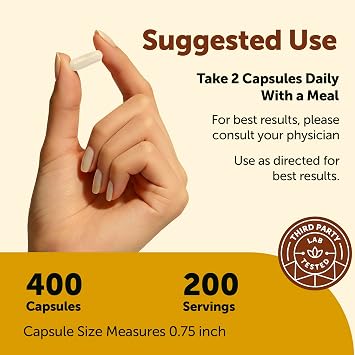 Vitamin B3 Niacinamide 500mg Per Capsule, 400 Capsules | 1,000mg Flush Free Niacin Per Serving, Essential B Vitamin Supplement | Non-GMO, Gluten Free