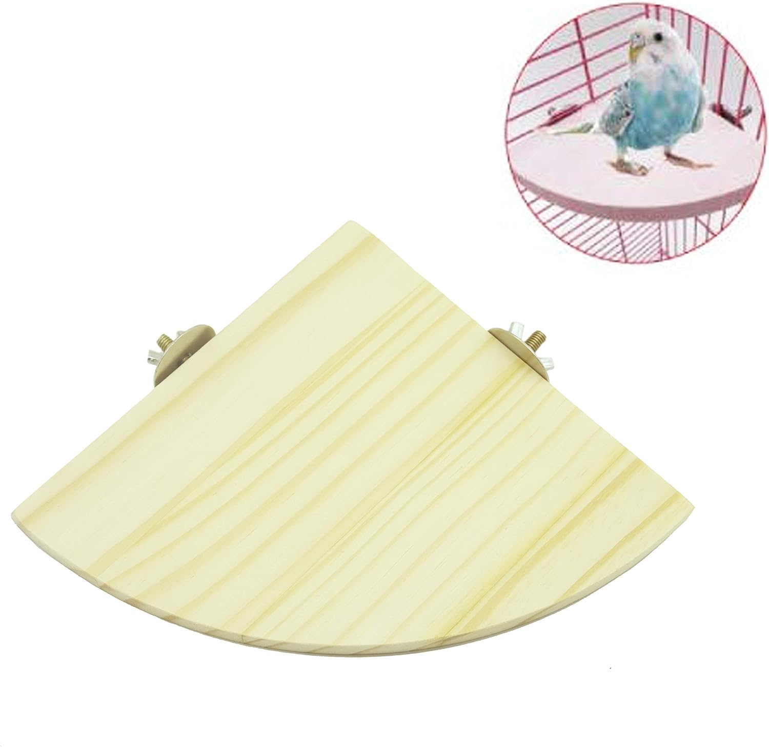 YOU+ Natural Wood Bird Perch, Cage Accessories, Stand Platform Exercise Toys, Paw Grinding, for Small Anminals Pet Parrot Lovebird…
