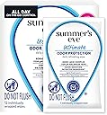 Summer's Eve Ultimate Odor Protection Daily Feminine Wipes, Gentle pH-Balanced Formula with Boric Acid Cleanses & Removes Vaginal Odor, Individually Wrapped Body Wipes, 12 Count