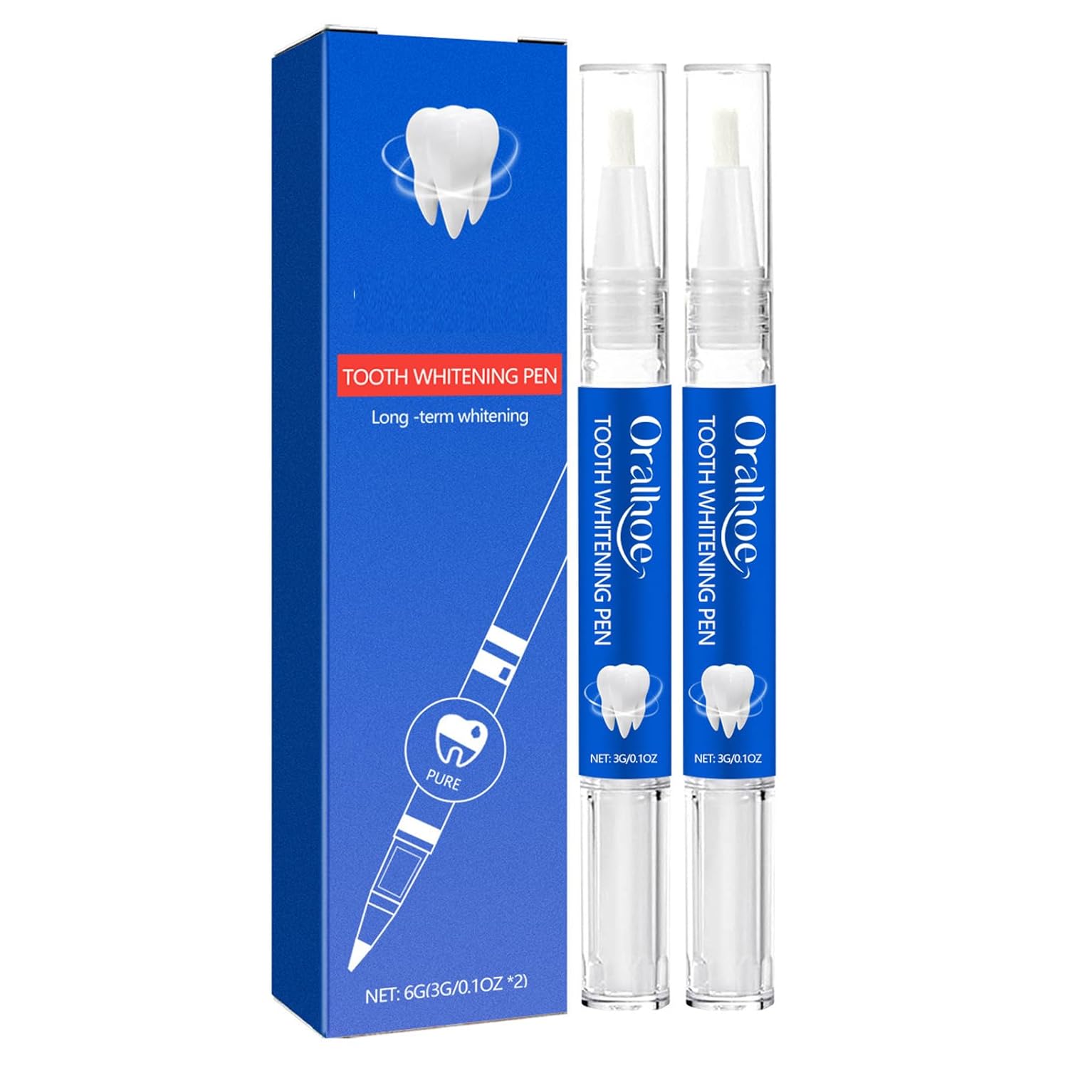 Teeth Whitening Pen 2 Packs Instant Natural Whitener Treatments Teeth whitening Gel Safe Effective Painless No Sensitivity Travel-Friendly