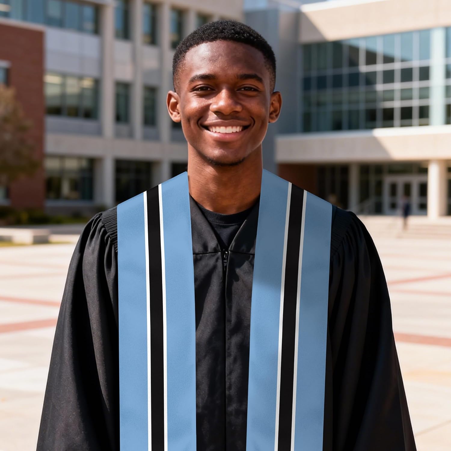 Botswana Flag Graduation Stole, Botswana Graduation Sash Scarf for Study Aboard International Students