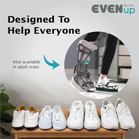 EVENup - Shoe Lift for Walking Boot I Kids' Size -Small I Shoe Balancer for Use with Fracture Boots or Leg Length Discrepancy I 3 Adjustable Heights for Gait Improvement I Shoe Leveler, Shoe Riser