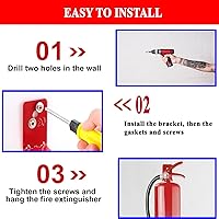 Vista 3 de Soporte para extintor de incendios, soporte para extintor de incendios, soportes para extintores químicos de 5BL-13 libras, universal para todos