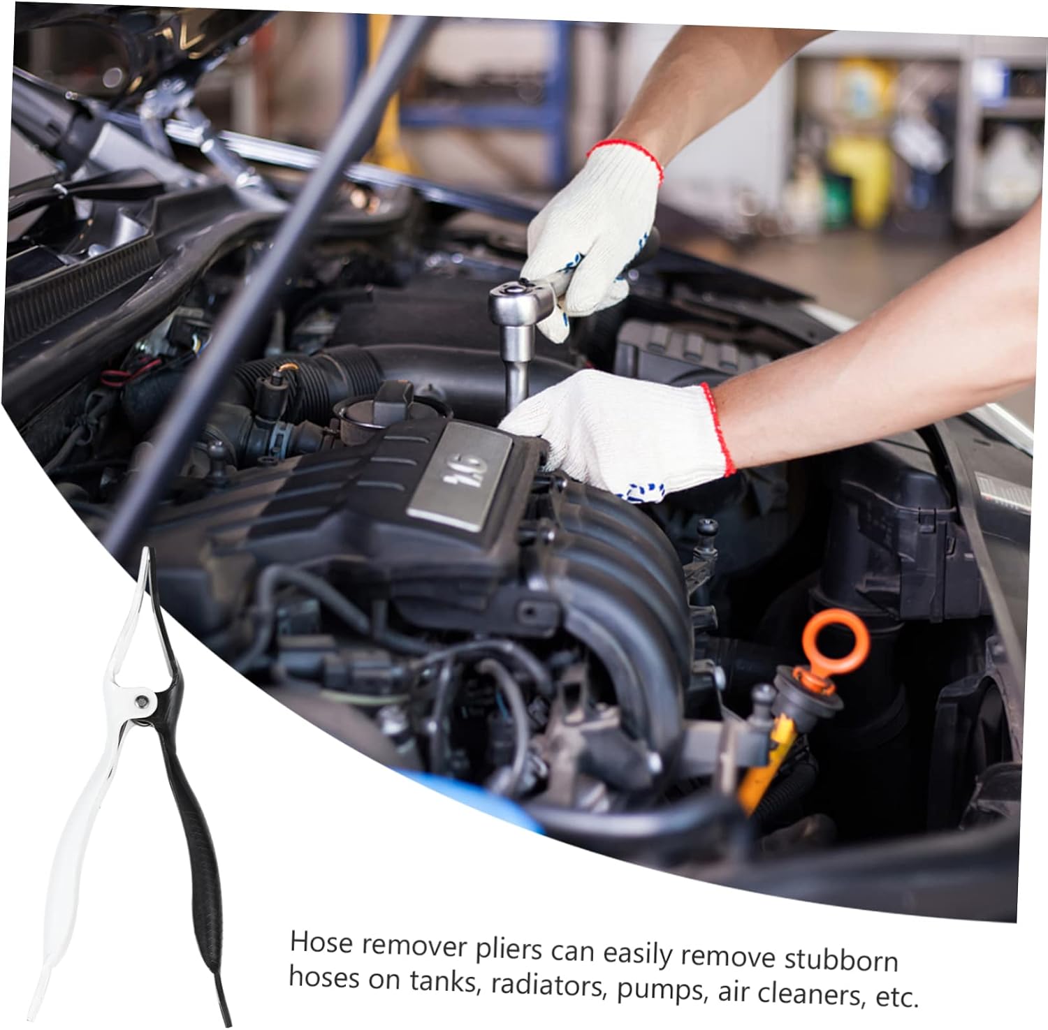 Auto Vacuum Line Tube Removal Pliers Tool Ergonomic Hose Separator -Vanadium for Automotive Maintenance and Repairs Comfortable Grip Design