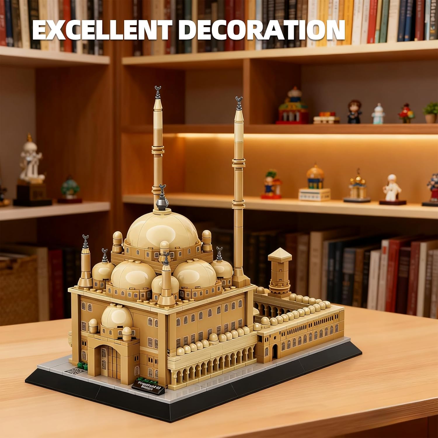 Egypt Mohammed Ali Mosque Building Blocks, Cairo Landmark Architecture Model for Adults and Kids Creative Construction Set for Collectors & History Lovers