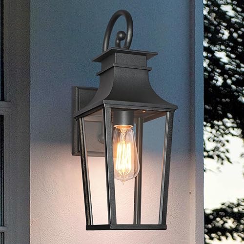 ALVIME - Lámpara de pared para exteriores, faroles de pared exteriores, aplique impermeable y para todo tipo de clima, luces exteriores de porche