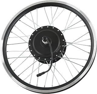 Pwshymi 500W 36V Electric Motor Wheel Hub, Noise Free Strong Bearing Capacity Aluminum Alloy Hub Heat Dissipation Front Drive Motor Wheel Kit for Electric Bicycles