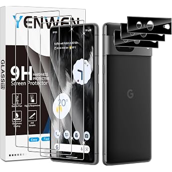 Screen Protector for Google Pixel 7 Pack of 3 Tempered Glass Screen Protector with 3 Camera Protection 9H Hardness Film Anti-Scratch Protective Glass Bubble-Free Tempered Glass Film