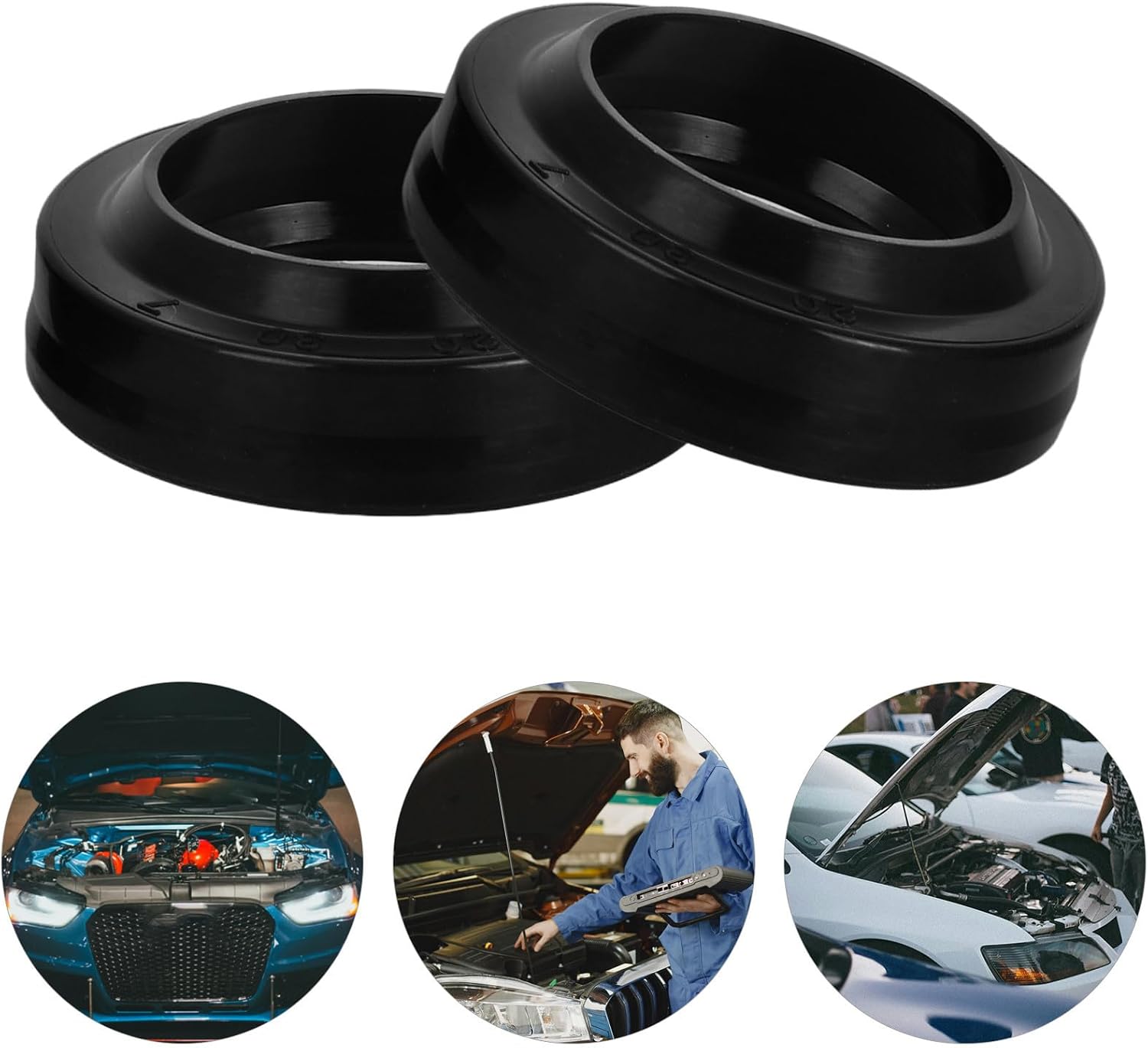 2Pcs Tire Changer Cylinder Seal Kit Plastic Repair Parts Black