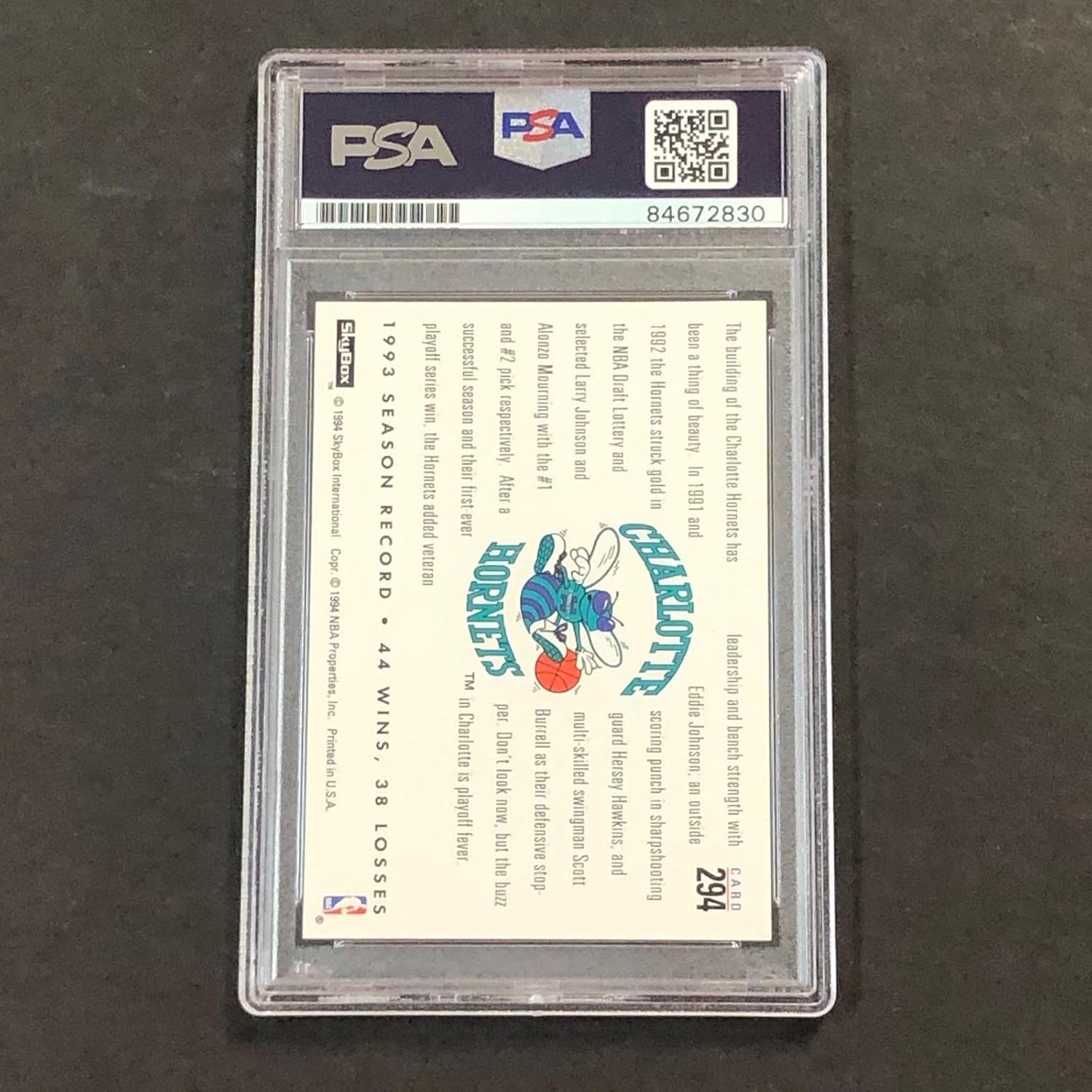 1994-95 Skybox Changing Faces #294 Hersey Hawkins Signed Card AUTO 10 PSA Slabbe - Basketball Autographed Cards