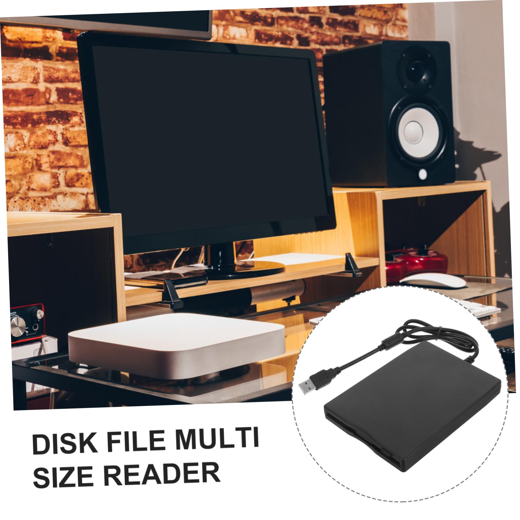 Lecteur de Disquettes Externe USB 2.0 en ABS pour Ordinateurs, 1 Pièce