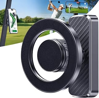 Magnetic Golf Cart Phone Holder for MagSafe, Golf Cart Phone Mount for EZGO, Club Car, Yamaha, Icon, Evolution Golf Cart Accessories, Compatible with iPhone 12-16 Pro Max Plus, Golf Gifts for Men