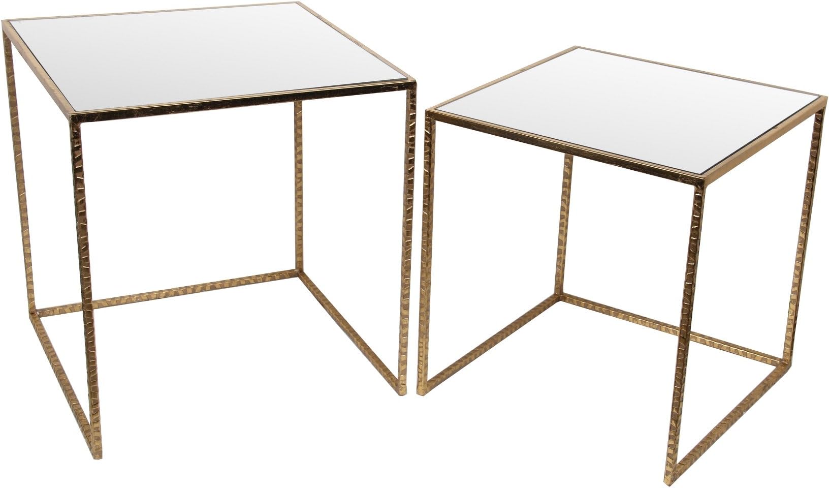 Privilege International Square Iron Tables - Set of 2