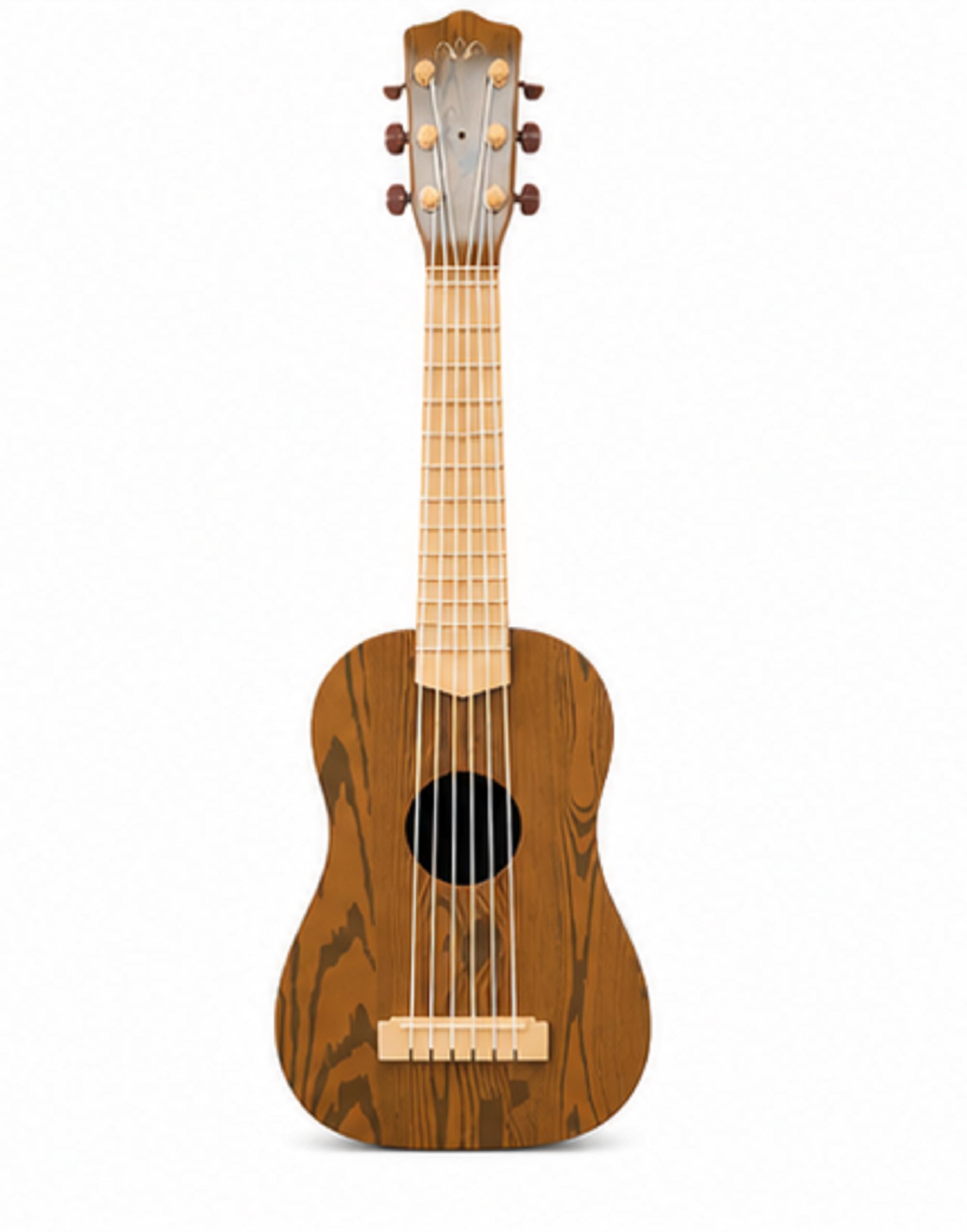 Acoustic Guitar Toy 6 String, Wooden Style Beginner Musical Instrument, Lightweight Learning & Pretend Play Toy, Easy to Hold Starter Guitar, Gift for Boys & Girls