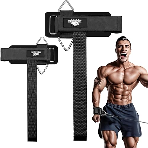 Lights Mountain Wrist Cuffs Weight Lifting Straps – Heavy-Duty Cable Machine Att