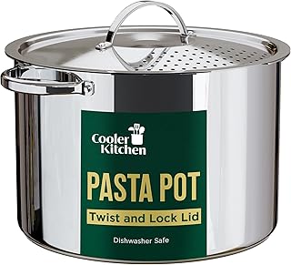 25 Recipes with Spaghetti Sauce for Family Favorites 32 Stainless Steel Pasta Pot with Strainer Lid - 5.5 Quart Large Spaghetti ...