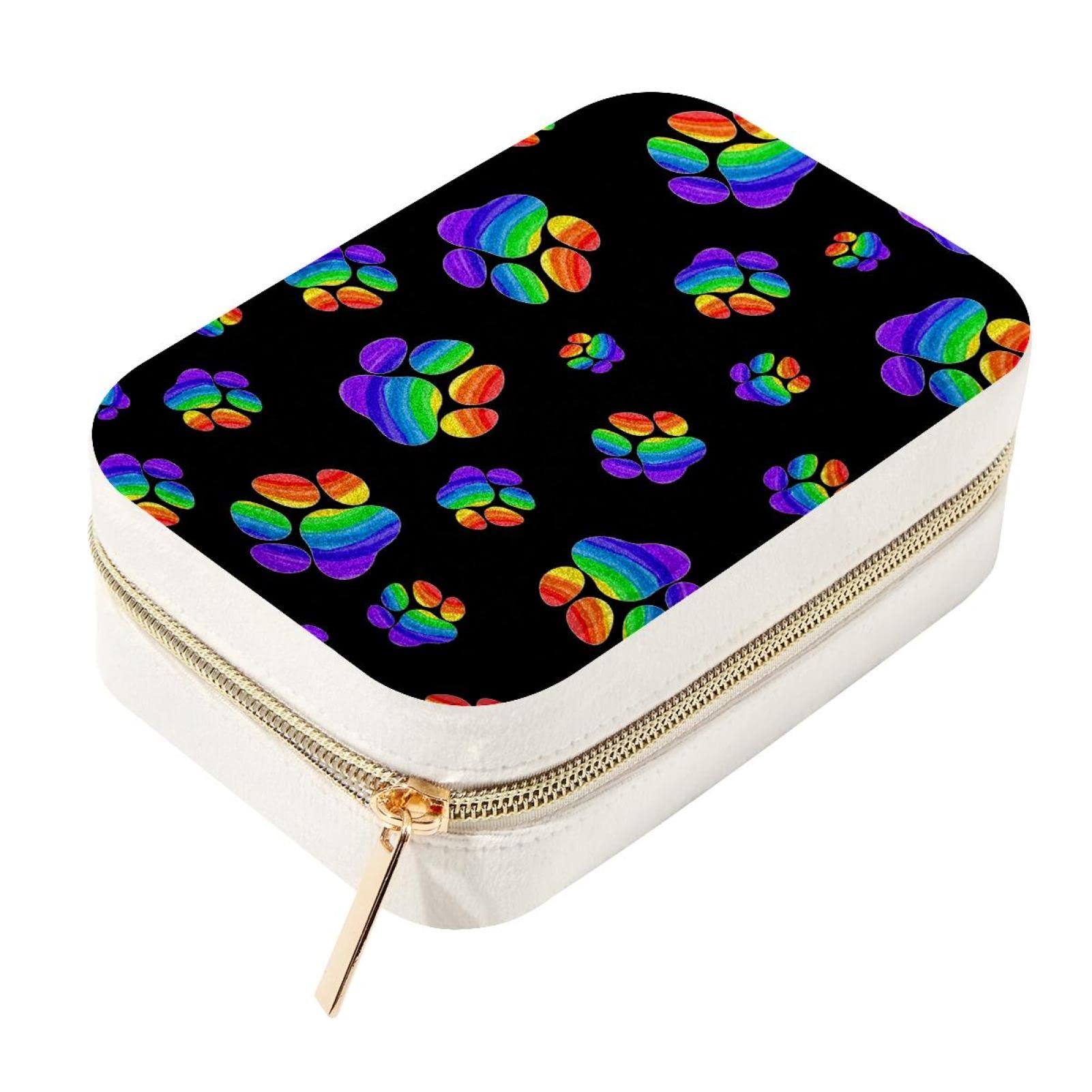 Caja decorativa para exhibición de joyas en terciopelo suave con acabados metálicos