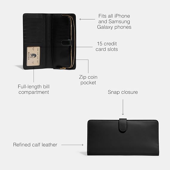 Coach Smooth Leather Skinny Wall