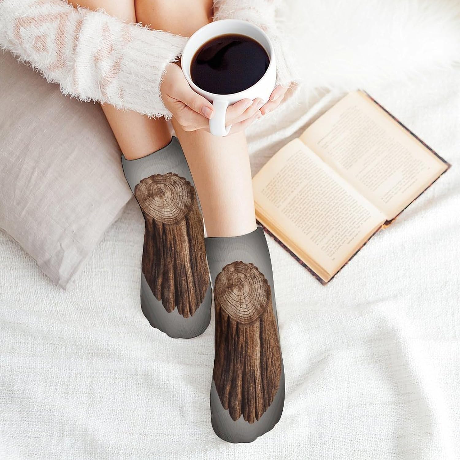 Stump of Oak Tree Ankle Socks for Men Women 5 Pairs | Comfortable Casual Low Cut Socks, Lightweight No Show Breathable Athletic Socks, Soft Mini Crew Socks for All Seasons