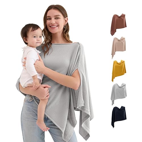 Miniatura 8 de Momcozy Manta Ultraligera para Lactancia, Tejido Suave y Transpirable de Tencel™ Lyocell, Chal Multiusos para Alimentación, Imprescindible para