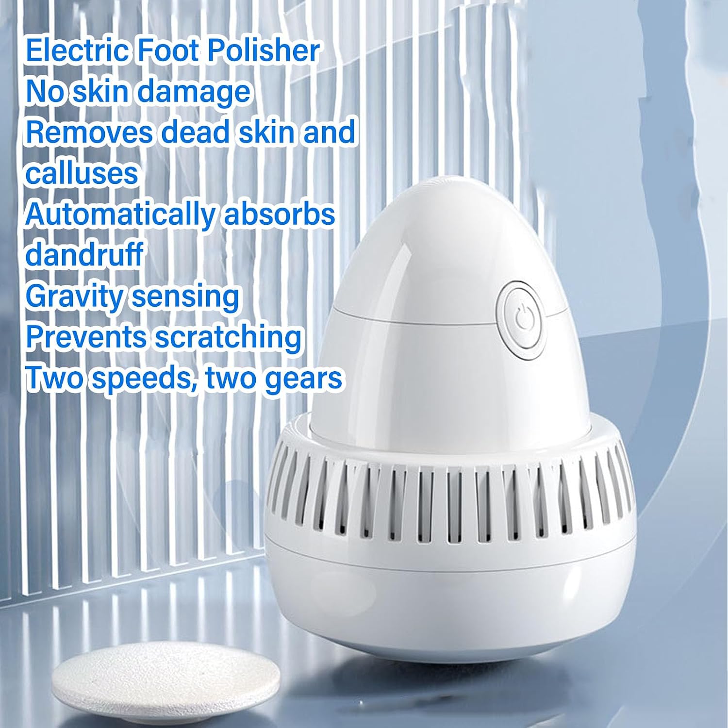 Electric Foot Callus Remover 2 Speed Dead Skin Removal Foot Grinder with 2 Grinding Heads Vacuum System Gentle and Foot File Kit
