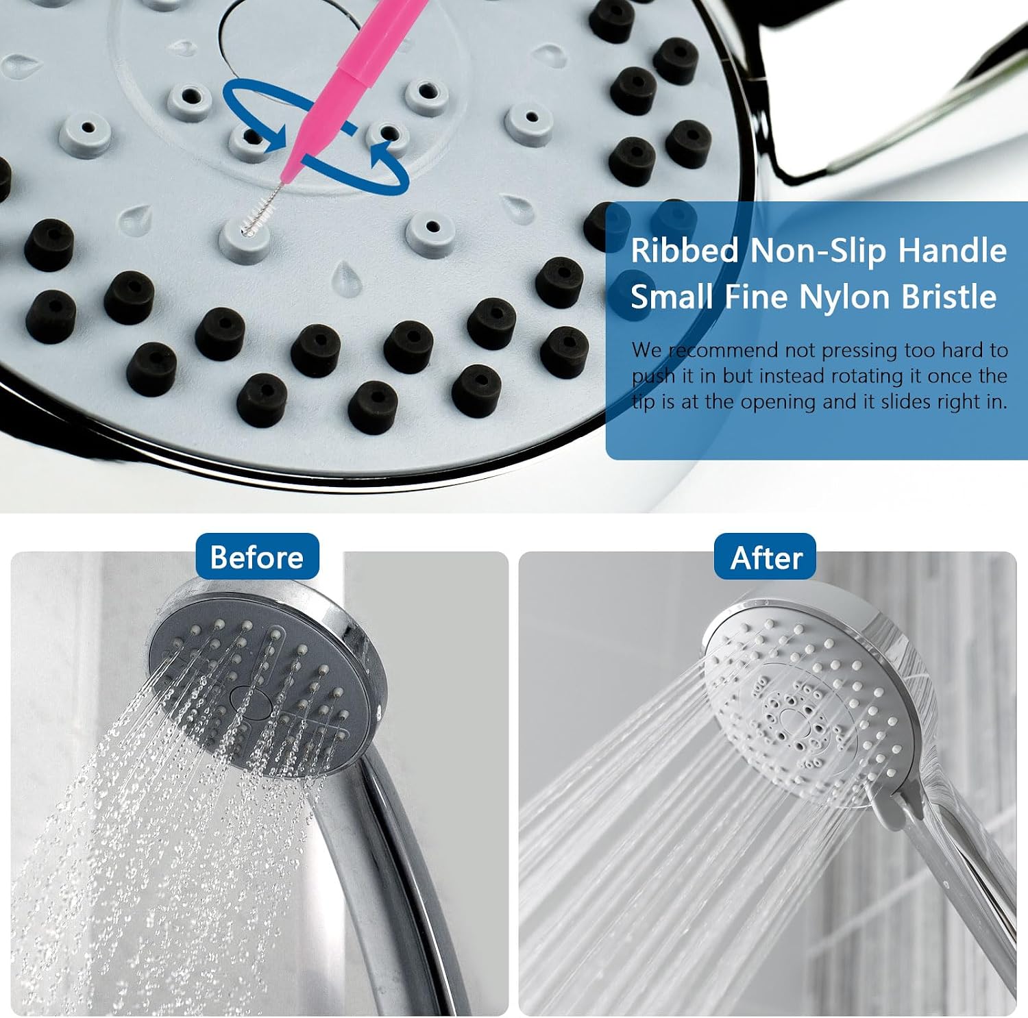 100 Pcs Shower Head Cleaning Brush, Interdental Brush, Multifunction Gap Hole Anti-Clogging Cleaning Brush
