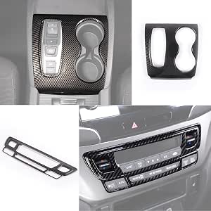 HIRUFAIT 2PCS Dashboard Upper Air Vent Outlet Frame Cover for Honda Pilot 2016-2022/ Honda Ridgeline 2017-2023/ Honda Passport 2019-2023 Interior