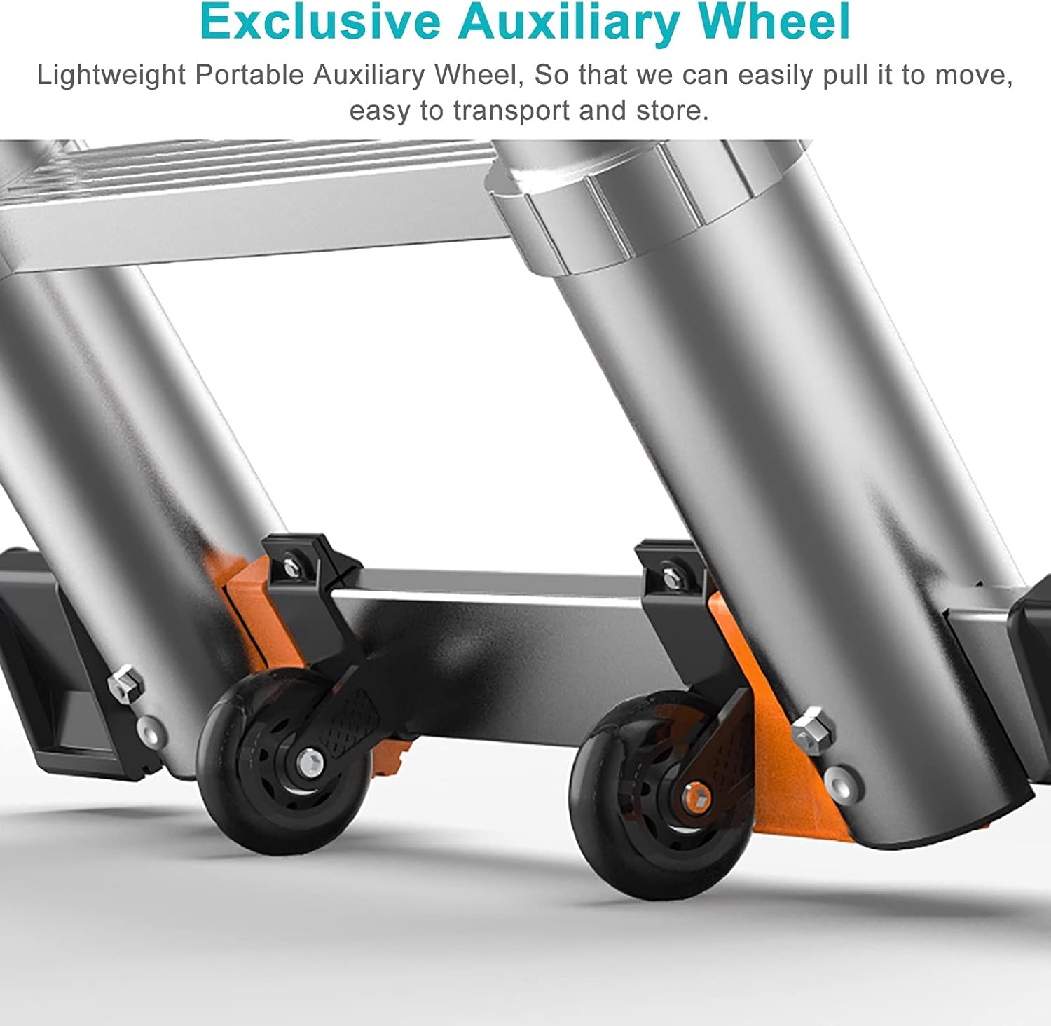 Ladders Telescopic Ladder,Extension Ladder, Telescoping Ladder Aluminum Alloy Foldable Telescopic Ladder for Heavy Duty People, Multi-Purpose Outdoor Indoor use Telescoping Extension Ladde w