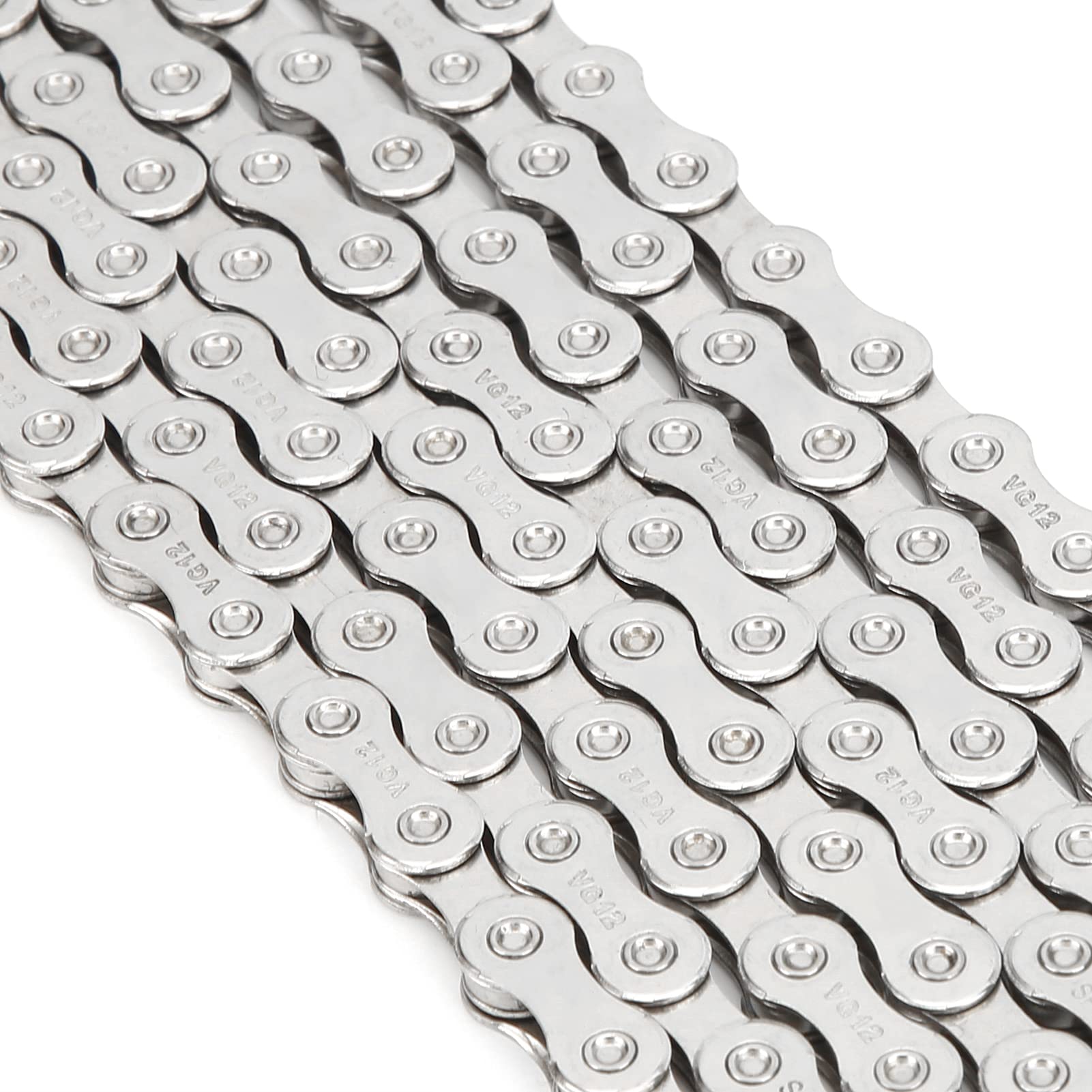 Dilwe 12-Gang-Fahrradkette, 126 Glieder, 1/2 X 11/128 Silberfarbene