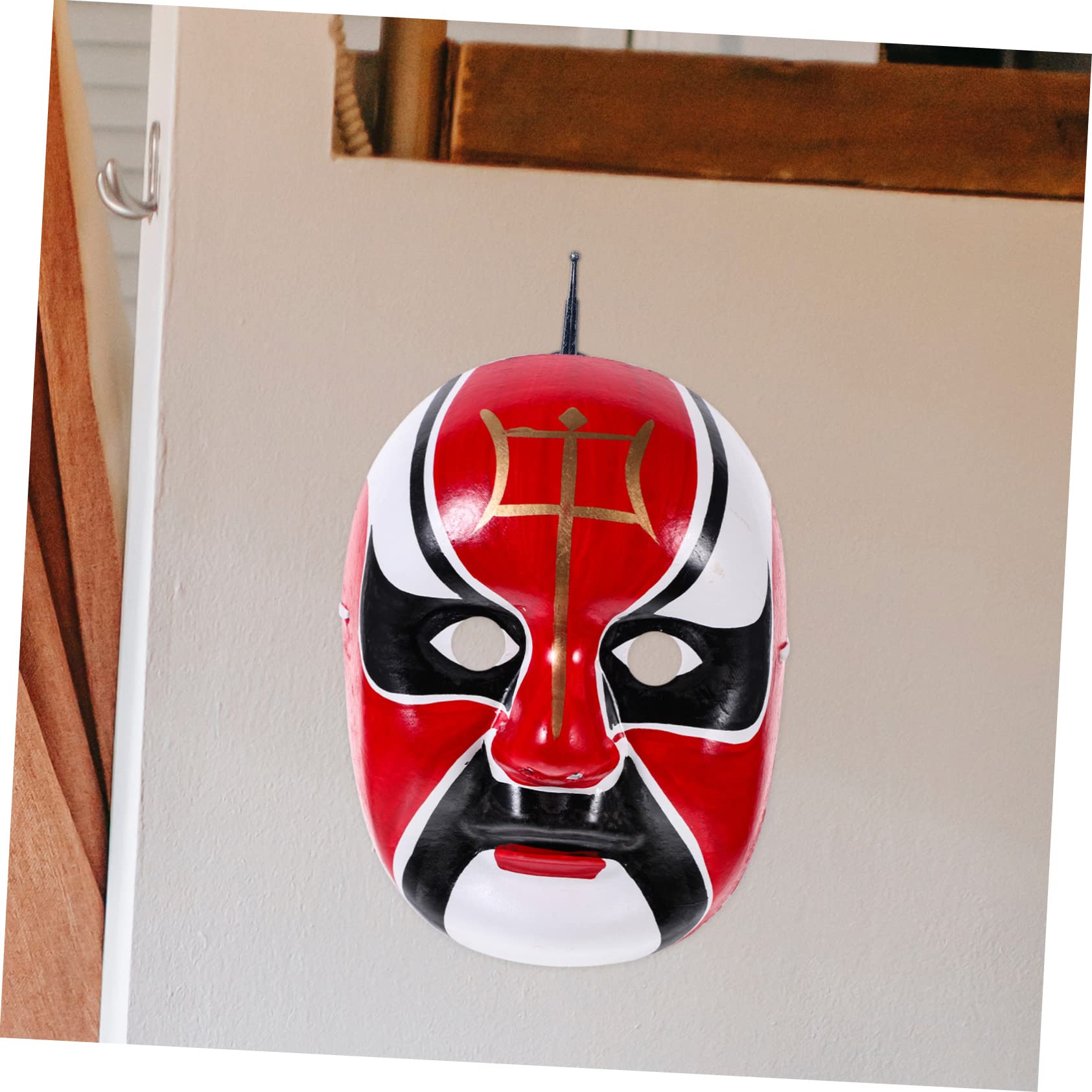 Ciieeo Chinese Opera Mask Decorative Wall Hanging Unique Halloween Party Prop for Home Decor Suitable for Festivals and Masquerades Exquisite Craftsmanship and Design