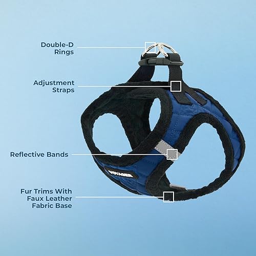 Miniatura 3 de Best Pet Supplies - All Weather Mesh/Plush, Reflective, No Pull Harness for Small, Medium Dogs, Cats - Secure with Hook & Loop Fastener, Buckle