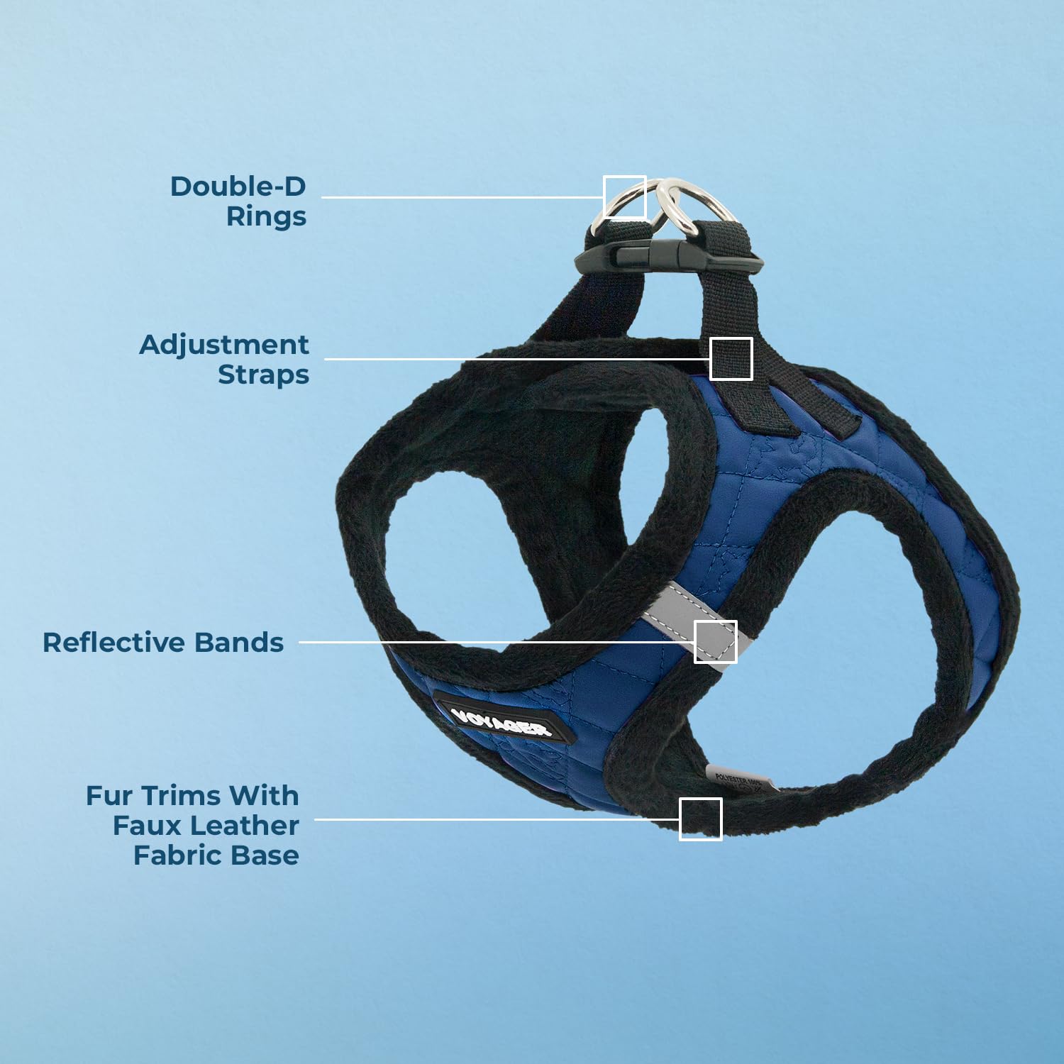 Voyager Step-In Plush Dog Harness, Soft Plush, Step In Vest Harness for Small and Medium Dogs by Best Pet Supplies - Image 3