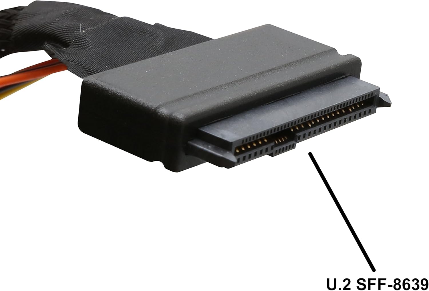 U.2 NVMe to MiniSAS Cable with SATA Power Connector for 2.5" U.2 NVMe SSD, SFF-8643 to SFF-8639 Cable SI-CAB40120