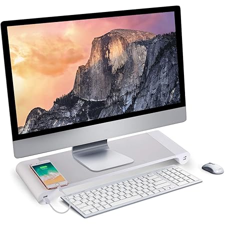 Pg 机上台 モニタースタンド 4 Usbポート付き キーボード収納 アルミ合金製ブラケット デスク 卓上 収納整理 便利 Tszj Amazon Co Jp