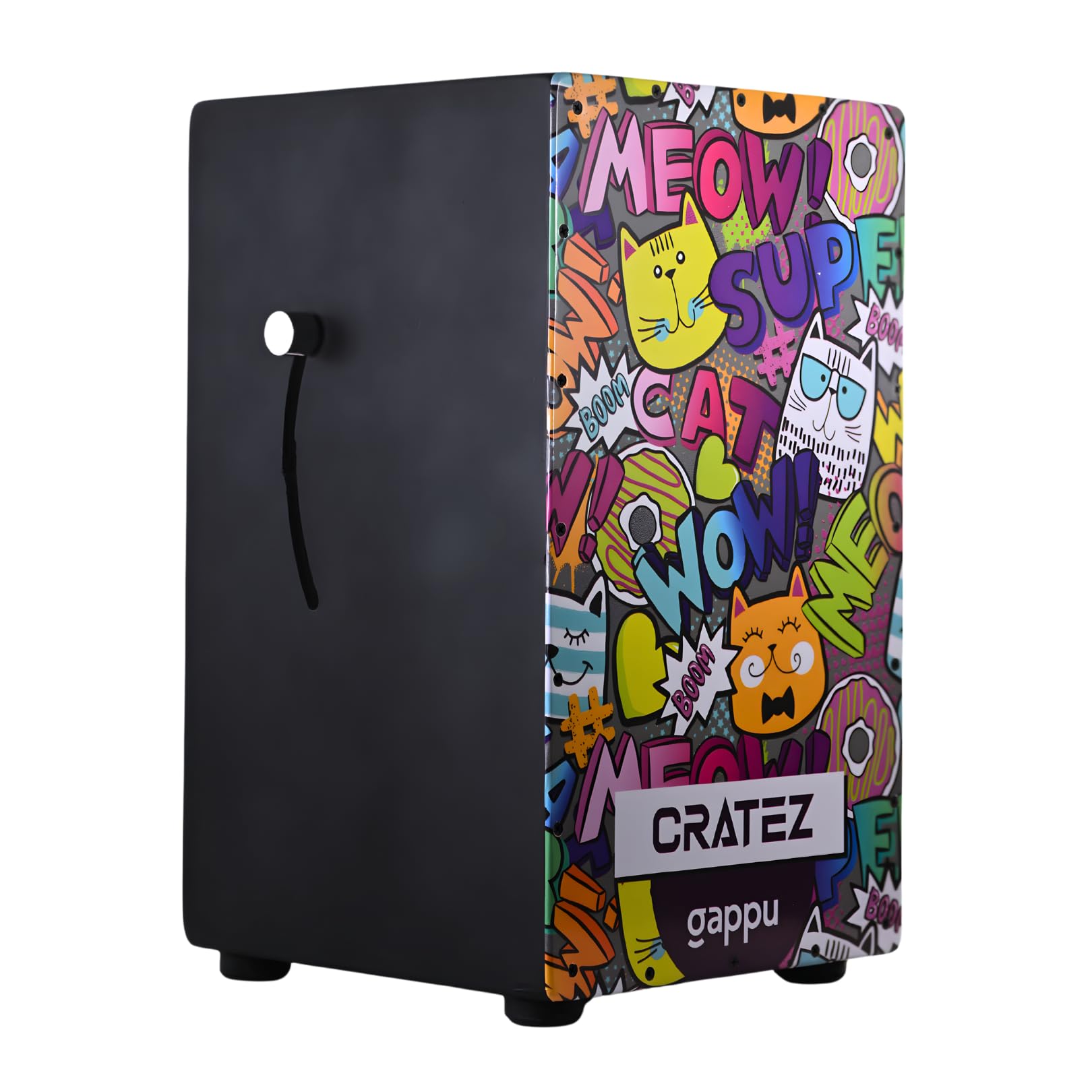 Gappu Cratez Cajon Meow Graphic Design | Enhanced Extra Bass