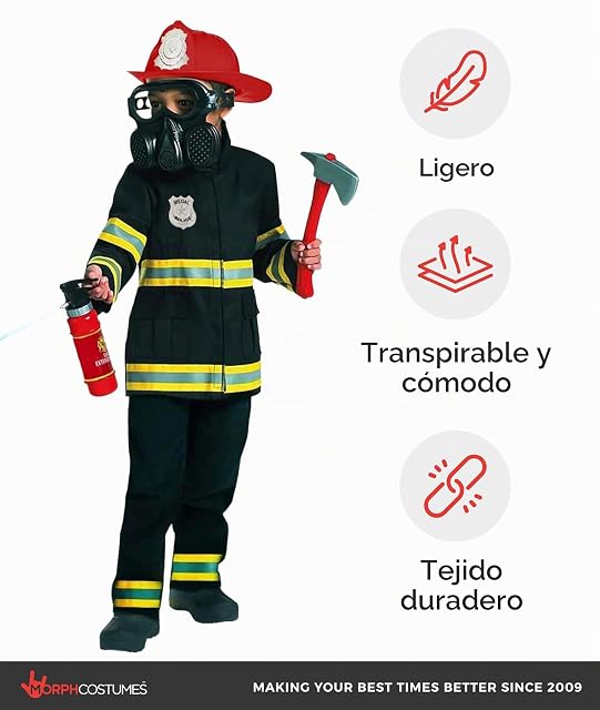 Foto 7 de 8 de Morph Disfraz Bombero Niño, Disfraz Halloween Niño, S