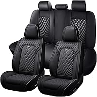 Vista 1 de Fundas de asiento de automóvil para Nissan Murano 2003-2026, juego completo de fundas de asiento de cuero de napa impermeables, protector de asiento