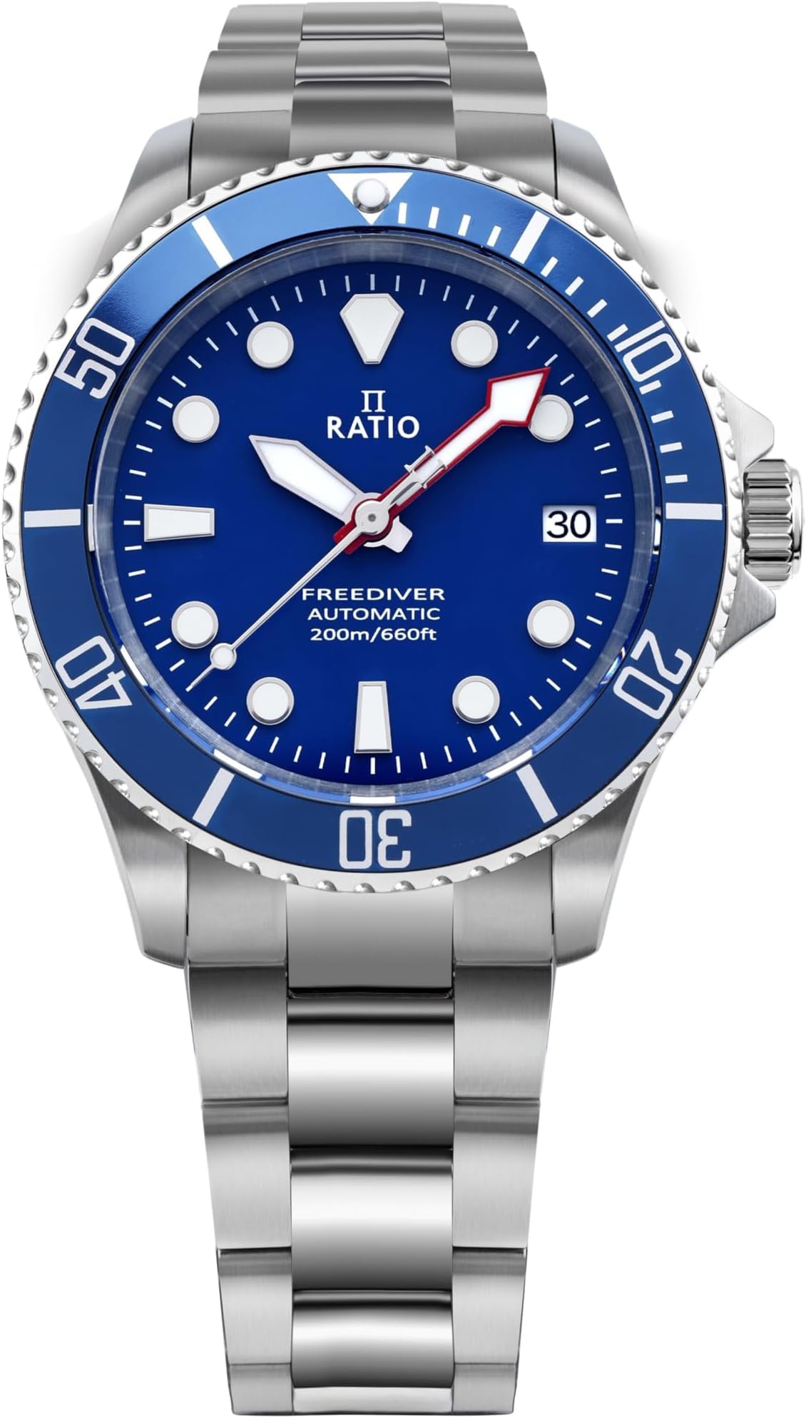 RATIO FreeDiver Sapphire Crystal Diver Watch Japanese Automatic Dive Watch 200m Water Resistant Diving Watch for Men