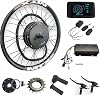 Electric Bike Conversion Kit, 72V 5000W Rear Wheel Electric Bicycle Motor Conversion Kit 20-29In/700C for E-Bike Cycling Hub, with Upgrade Smart Motor Controller