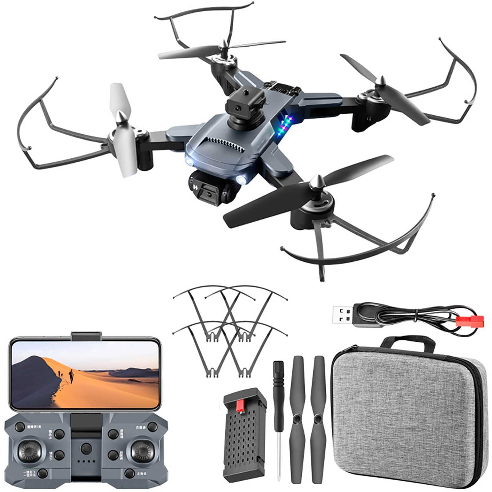 RC Quadcopter Multirotor, Mini Składany Dron Z 4K HD Dual Camera WiFi FPV Live Video, Wielokierunkowe Wykrywanie Przeszkód, Trzymanie Wysokości I Przerzucanie 3D, Dla Chłopców I Dziewcząt