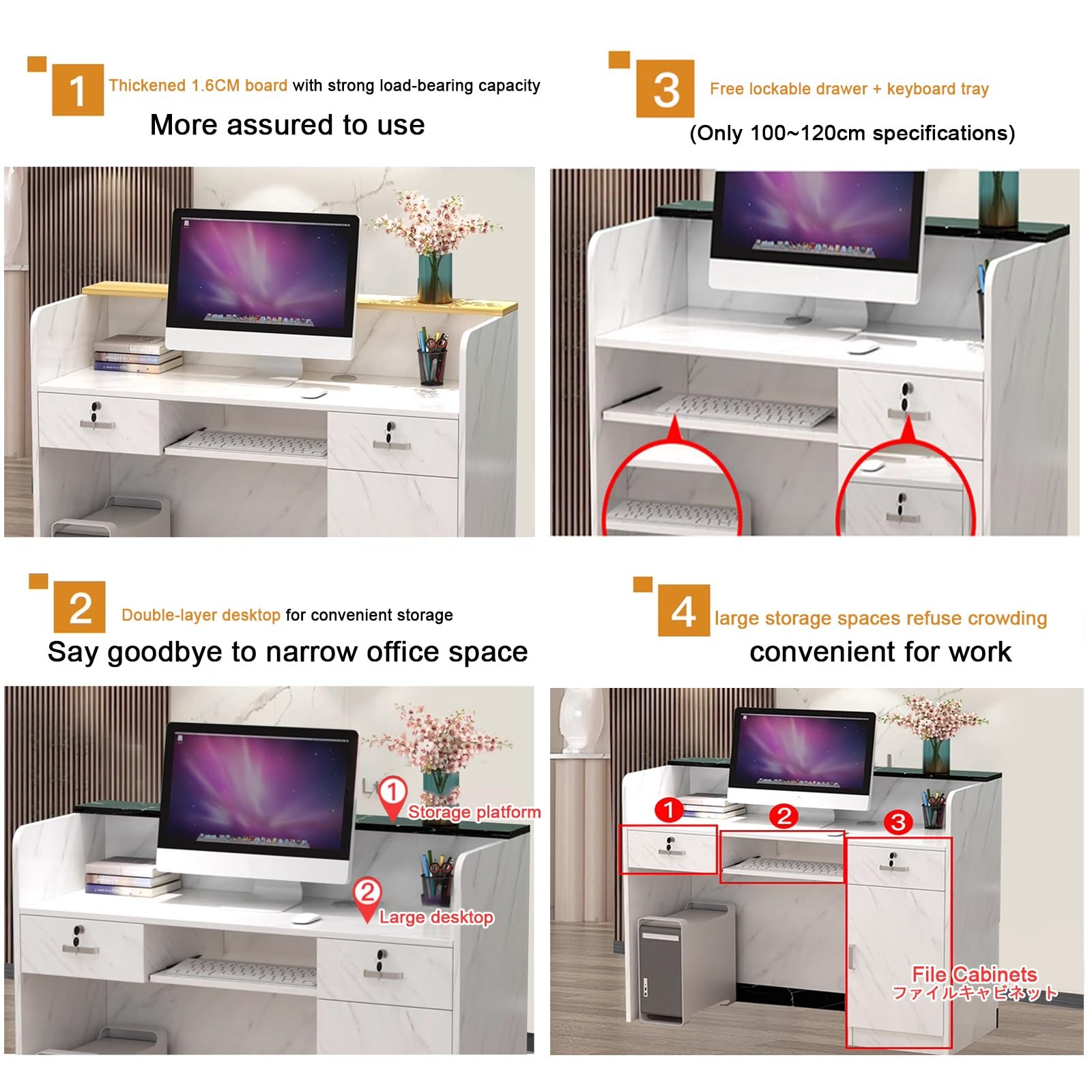 Elegante tavolo da reception moderno per salone e ufficio, design contemporaneo resistente e funzionale, lunghezza 100 x larghezza 40 cm, ideale per aziende