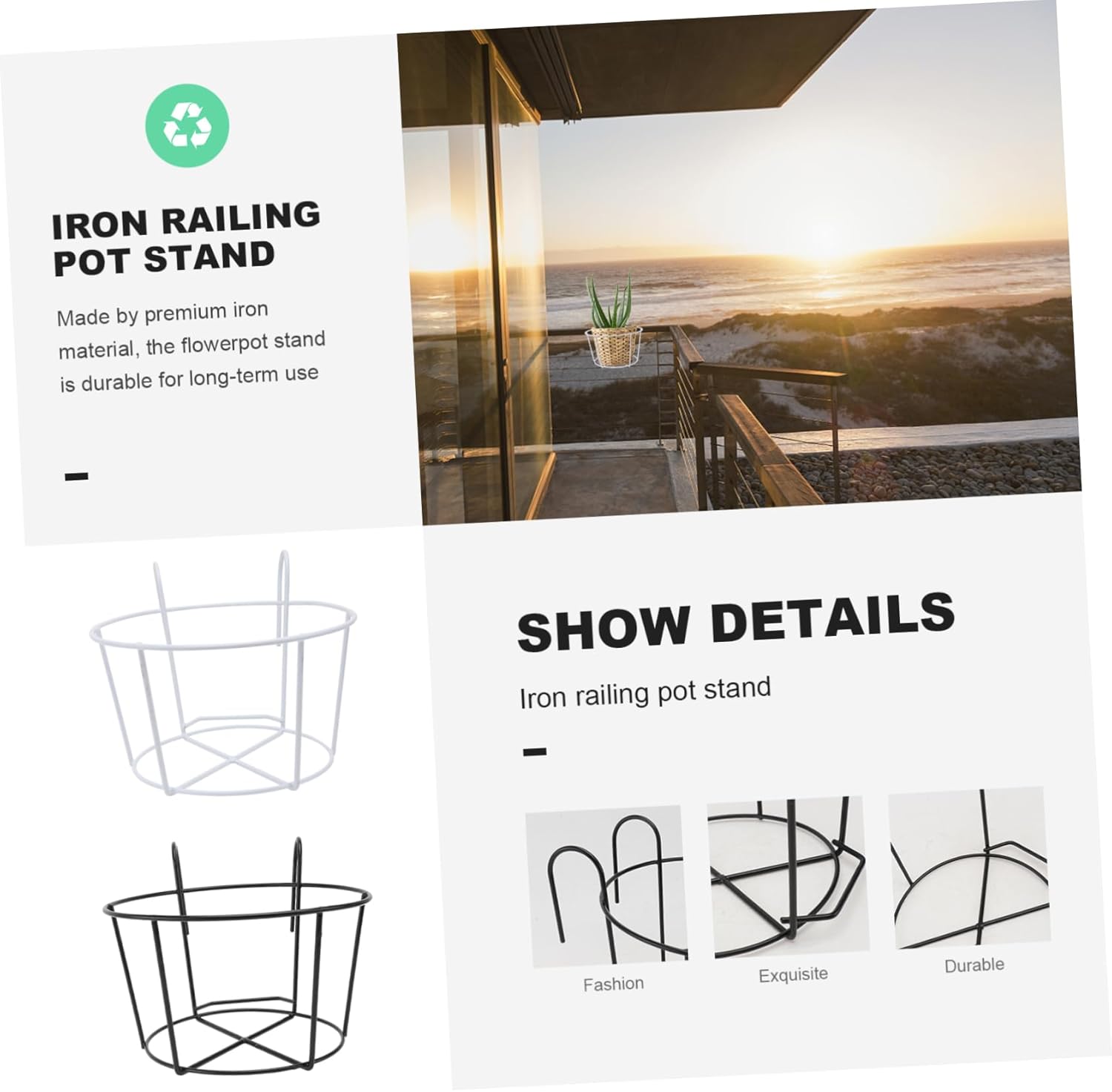 YARNOW 4pcs Flowerpot Hanging Rack Round Pot Hanger Indoor Plant Rack Hanging Bonsai Holder Home Decor