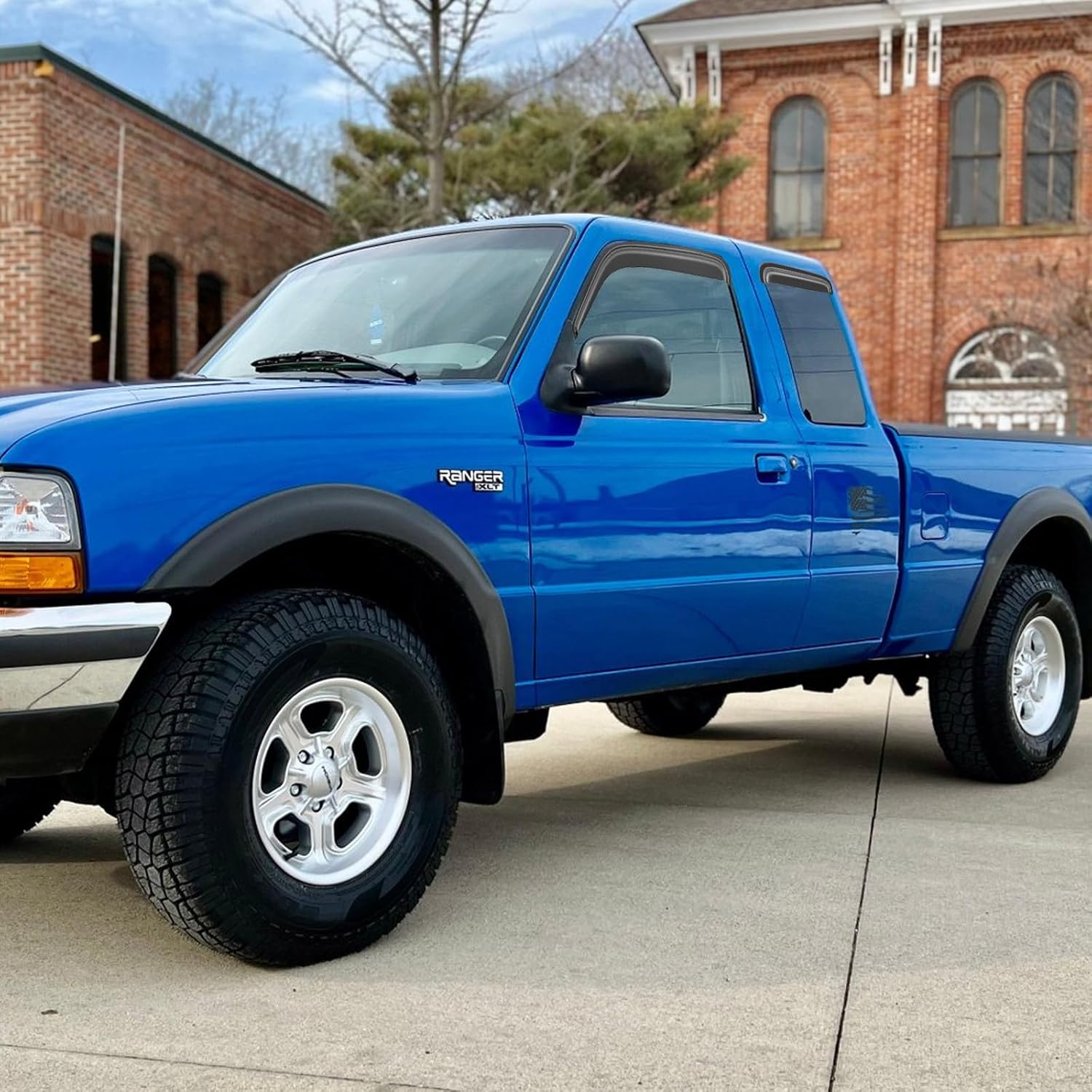 in-Channel Window Visors Rain Guards Shield for 1993-1998 Ford Ranger SuperCab, Window Vent Wind Deflectors Visors Shades for 93-98 Ranger Extended Cab