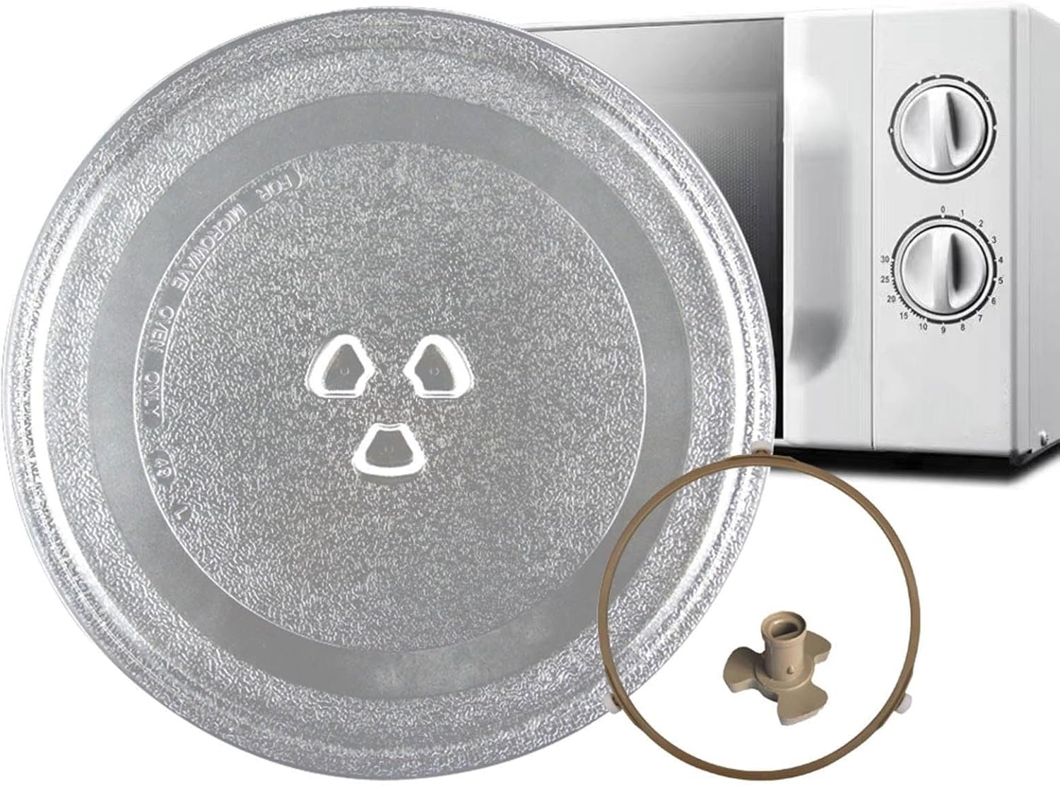 WORDFUN Microwave Turntable Glass Tray, Replacement Microwave Glass