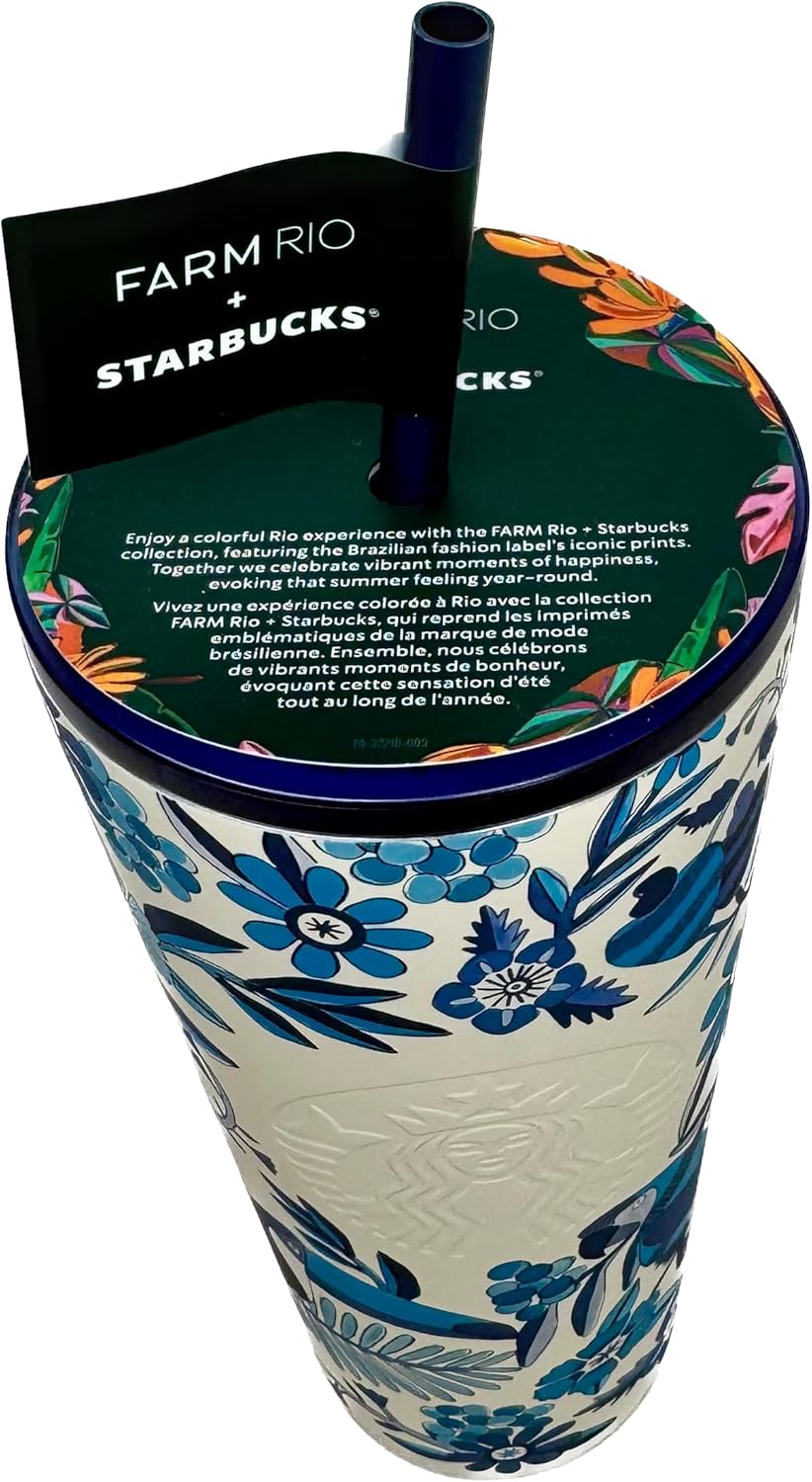 Starbucks x FARM Rio 2025 Lenço Cold Cup Tumber, 24 Oz