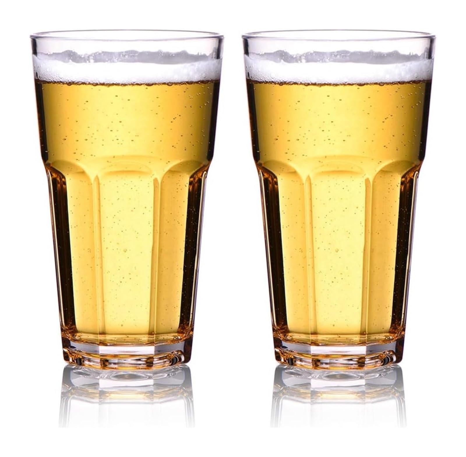 Kaffeetasse, Kaffeetasse, 2 Stück transparenter Bierkrug, Bierkrug, wiederverwendbar, leicht zu transportieren for Partys, Geburtstage, Abendessen, Bars