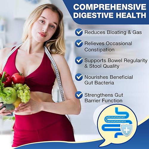 Miniatura 5 de Suplemento de fibra  Suplemento de fibra prebiótica en polvo, 0.18 oz de fibra soluble en polvo con acacia e inulina para la salud digestiva diaria