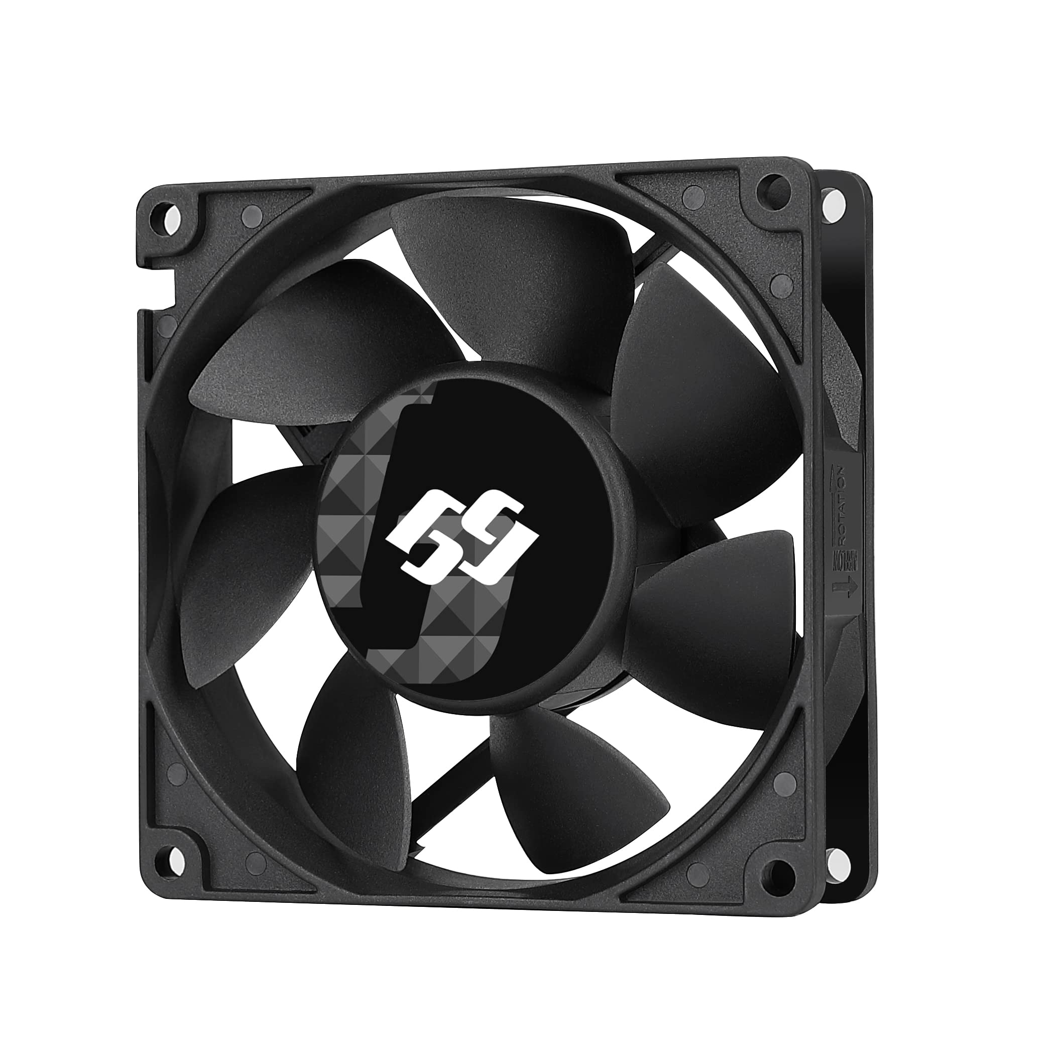 Bgears b-BlasterPWM - Ventilador PWM de alta velocidad de 90 mm con 2 bolas de 1200 a 5000 RPM con 118 CFM. Ventilador PWM de alta velocidad certificado UL, CE, FCC, RoHS, Reach